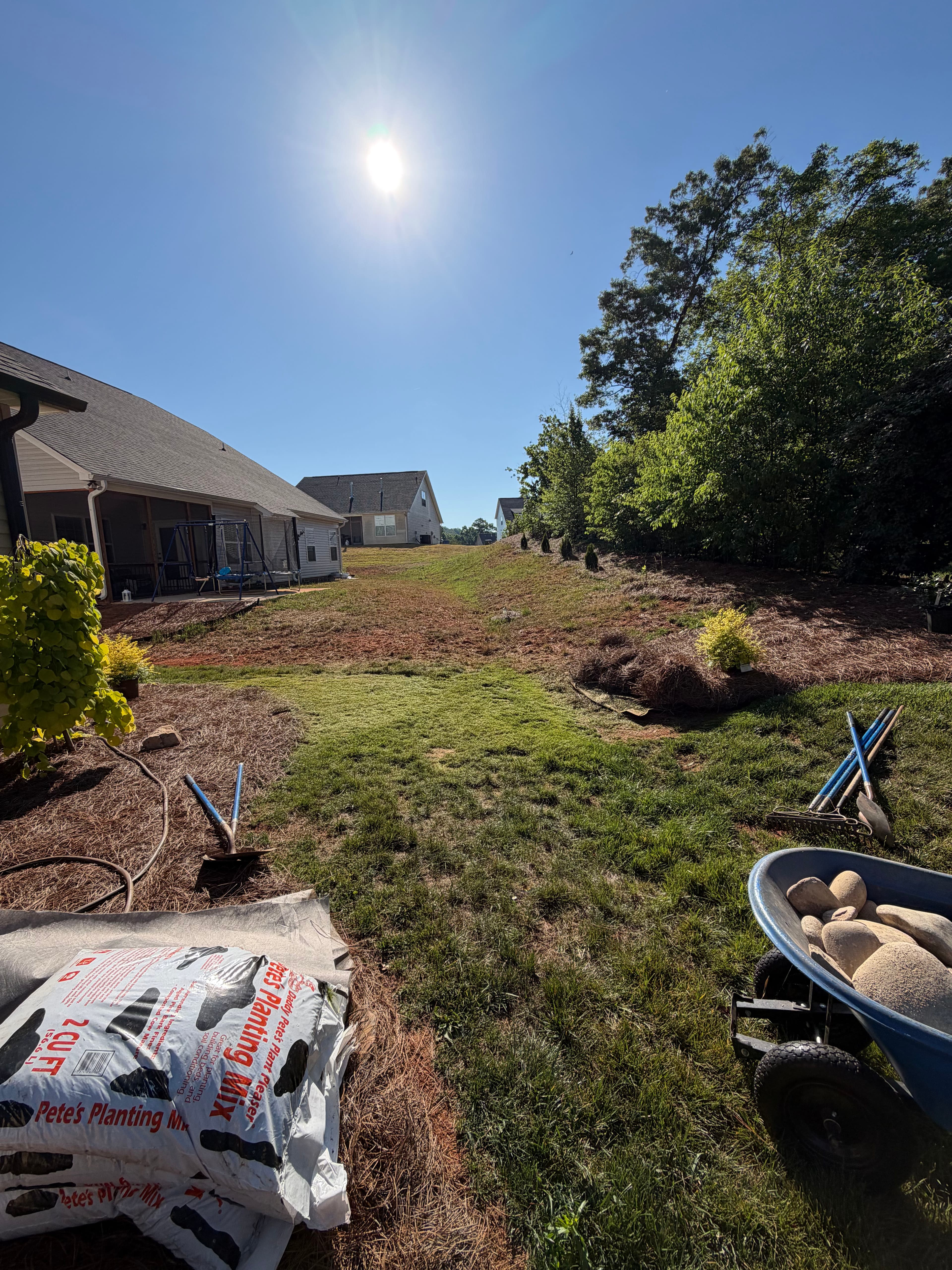 Project Drainage Fix and Full Landscape Install in Pfafftown image